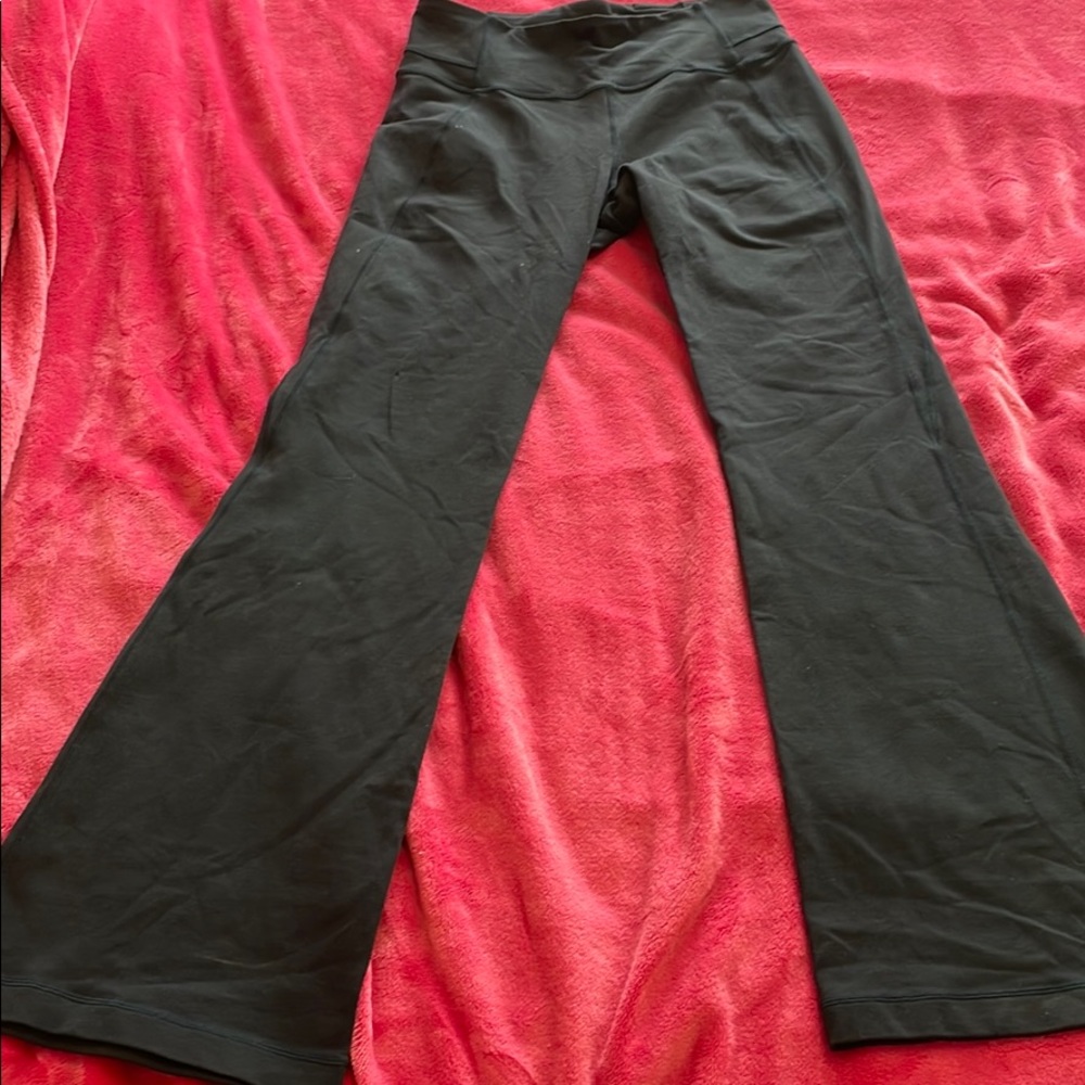 lululemon high rise flair blue workout pant